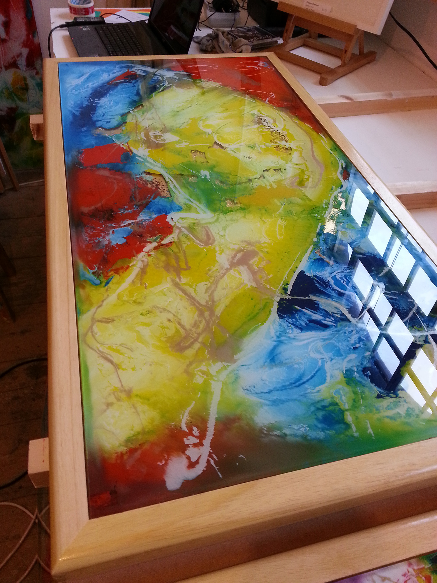 Cafe Indiya Glass Table Top Art