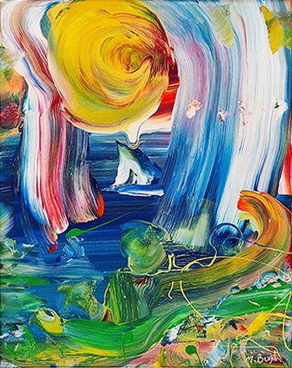 Cycle Ride Cawsands Painting
